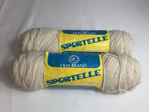 Lion Brand Vintage Acrylic Yarn Eggshell #99 2 oz Lot of 2 skeins Dye # Match - Picture 1 of 7