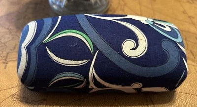 Vera Bradley Navy Swirl Glasses Case - Image 1 of 4