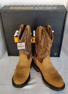 ARIAT WorkHog Stiefel Herren Größe 10 Weiche Spitze Zum Überziehen Arbeitsstiefel Aged Bark 10001188 - Bild 1 von 19