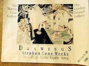 STEPHEN CONE WEEKS POSTER/PRINT 1986 - Picture 1 of 6