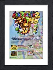 Vintage Framed Print Ad Wall Art 11x14 Nintendo Gameboy Mario Party 2 N64