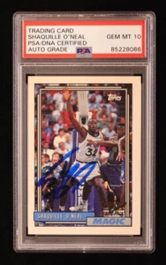 Shaquille O'Neal Signed 1992-93 Topps #362 RC (PSA | Auto 10) - Picture 1 of 2