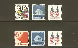 US Scott # 1509, 1510, 1511, 1518, 1519,& 1520 / 1973 - 1974 Reg Issues MNH - Picture 1 of 1