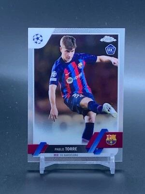 2022-23 Topps Chrome UEFA Rookie #32 PABLO TORRE FC Barcelona RC - Image 1 of 2
