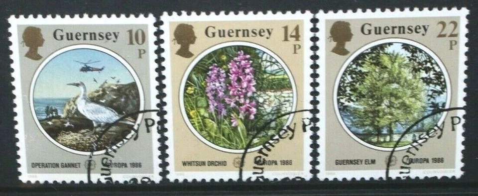 GUERNSEY 1986 Europa: Nature Environment Protection Set of 3 Fine USED SG366/368 - Image 1 of 1