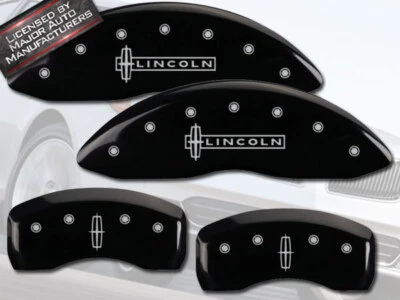 2013-2016 "Lincoln" MKS Front + Rear Black MGP Brake Disc Caliper Covers w/ Star - Imagem 1 de 4