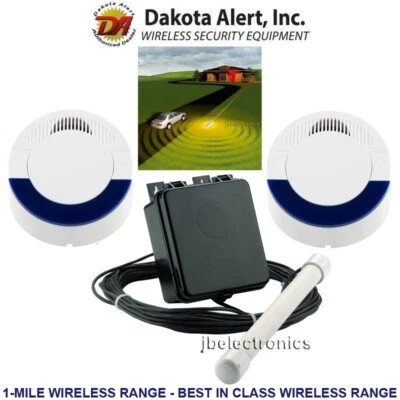 DAKOTA ALERT DCPA-4000 WIRELESS VEHICLE DETECT PROBE DRIVEWAY ALARM 2 RECEIVERS - Image 1 of 4