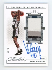2020 Panini Flawless David Robinson SPURS #SPM-ADM Game Used Patch Auto /25 - Picture 1 of 2