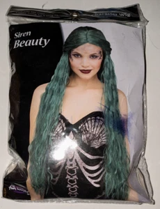 Fun Word Siren Beauty Emerald Green Adult Halloween Wig NEW One Size Fits Most - Picture 1 of 4