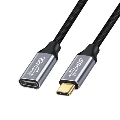 USB-C USB 3.1 Type-C Male to Female Extension Data Cable 10Gbps 100W USB-C Cable - Image 1 of 4
