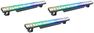 (3) Rockville Pixel Hybrid Bar Battery Linear Wash/Strobe/Blinder Light Strips Foto 1 de 4