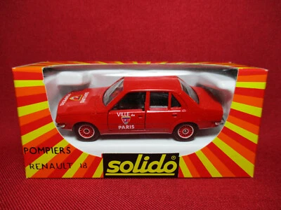 1/43 Scale Renault 18 Pompiers Fire Service Vintage Solido MIB France Model Car - Image 1 of 3