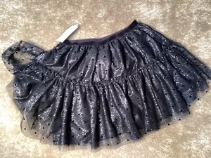 Cat & Jack Black Sparkly Glittery Tulle Tutu Skirt Size XL (14) - Picture 1 of 2