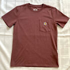 CARHARTT WOMEN'S LOOSE FIT T-SHIRT MAROON with BACK PRINT -  S (4/6) NEW no TAG