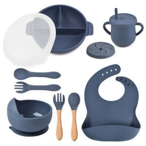 High-quality Silicone Toddler Dishes Set Baby Silicone 6/8-piece Tableware Set - Picture 1 of 14