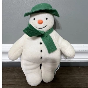 EDEN The Snowman Plush 8" Green Scarf Hat Bean Bag Raymond Briggs - Picture 1 of 4