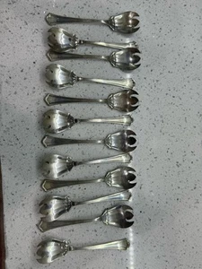 Set of 12 WALLACE CONCORD sterling silver ice cream terrapin forks NO Monogram - Picture 1 of 7