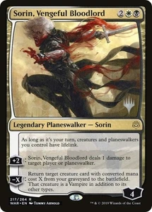 Magic The Gathering MTG SORIN, VENGEFUL BLOODLORD War of the Spark Promos NM - Picture 1 of 1