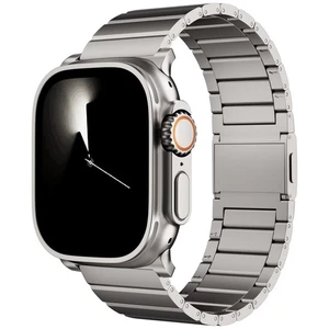 LULULOOK Titanium Band for Apple Watch Ultra 2/Ultra 49mm, Adjustable Magnetic - Photo 1 sur 8