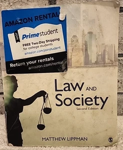Law and Society Second Edition by Matthew Lippman Paperback College Textbook - Picture 1 of 2