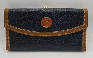 Dooney & Bourke Leder Geldbörse Braun Schwarz Münzbörse Vintage - Bild 1 von 4