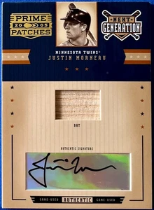 /150 JUSTIN MORNEAU Autograph, Bat 2005 Prime Patches Next Generation #NG-11 - Picture 1 of 6