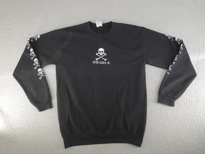 Pirate Sweatshirt Youth XL Black Y2K Crewneck Skull Crossbones Graphic Sailing - Image 1 of 4