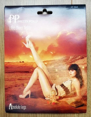 Pretty Polly 'Absolute Legs' Sheer-to-Waist Black  Tights: Medium/Large - Image 1 of 4