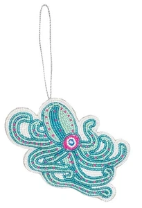 Türkis und blau Oktopus Perlen Küste Weihnachten Urlaub Ornament - Bild 1 von 1