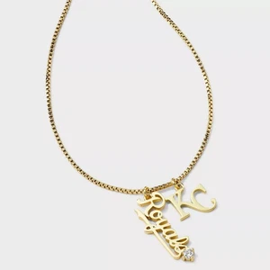 Bijoux Sport by Luv Aj MLB Kansas City Royals Gold Plated Brass Charm Necklace - Picture 1 of 3