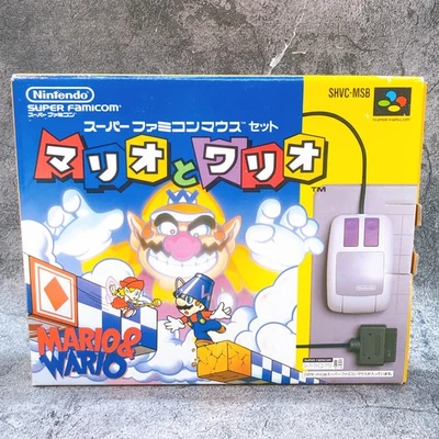 Nintendo Super Famicom Mario & Wario Mouse SET Japan SNES SFC Game - Image 1 of 4
