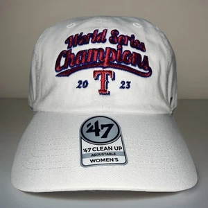 NWT ‘47 Brand Clean Up Texas Rangers 2013 World Series Champs MLB Womens Dad Hat - Picture 1 of 10