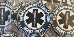 NAEMT PHTLS - Tactical Emergency Casualty Care - colored - PVC patch - Picture 1 of 6