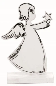 Wooden Angel White 20cm - Picture 1 of 1