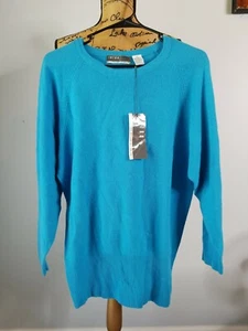 NWT INTRO Fenn Wright Manson Womens L Crewneck Light Blue 95% Lambswool Sweater - Picture 1 of 10