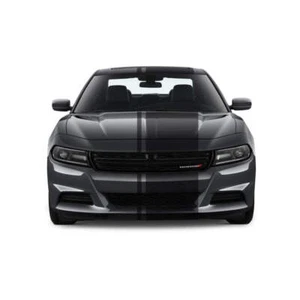 Dual Racing Stripes [3x] 2" , 2", 24" x 68" Self Healing Vinyl Fits All Vehicles - Imagen 1 de 17