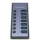 USB 3.0 Hub 7 Ports 5Gbps 5V 2.4A 36W Individual Switch LED Indicator USB 3. GDS