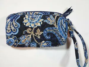 Vera Bradley "Windsor Navy" Paisley Zip Clutch Bag - Retired Pattern 2006 - Picture 1 of 3