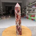 760Gnatural Polished Mexican Ribbon Agate Obelisk Crystal Tower Point Restoratio