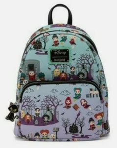 LOUNGEFLY DISNEY HOCUS POCUS CHIBI SCENE AOP MINI BACKPACK NWT - Picture 1 of 4