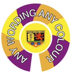 JUMBO PERSONALISED BOWLS STICKERS, 18 CIRCLE & 18 OUTERS, 60MM WIDE, ANY WORDING - Picture 1 of 6