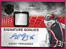 2022-23 Leaf ITG Used Hockey MANNY FERNANDEZ Masked Men Patch Autograph 4/7