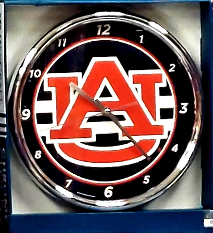 Auburn Tigers Chrome Plated Wall Clock Cover