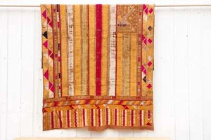 Antico lancio Phulkari tribale multicolore fine - Foto 1 di 8