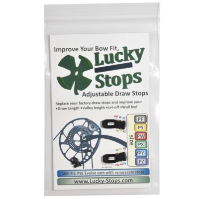 PY Draw Stop will fit Evolve SE, SE2, EC, EC2, ECS cams Lucky Stops brand