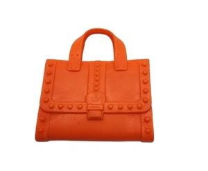Barbie Puppe Fashionistas orange Umhängetasche Handtasche Zubehör oben offen Ersatz - Bild 1 von 3