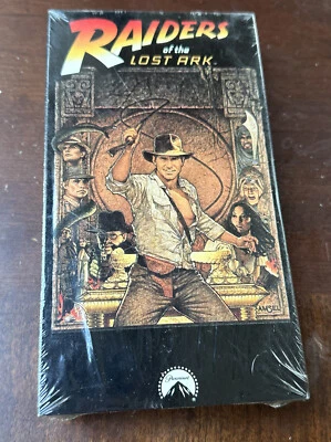 Raiders of the Lost Ark 1981 SEALED VHS #1376 w/ Paramount Home Video Watermarks - Image 1 of 4