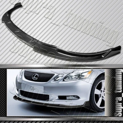 Спойлер закраина переднего бампера из настоящего углеродного волокна для Lexus GS300 GS350 GS430 2006-2007 годов выпуска - Изображение 1 из 4