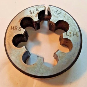 Runde Gewindeschneideisen, 3/4"-32, linke Hand, HSS, verstellbar, 1-1/2'" OD, neu - Bild 1 von 2