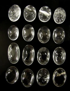 138.00 Ct Natural Clear Quartz 13-18 mm Loose Gemstone Cabochon 16 Pcs Lot-62776 - Picture 1 of 5